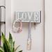 Mirrored Key Holder for Wall Decorative Crystal Clear Hooks Key Holder - 19"x5"x0.5"