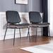 George Oliver Ining Chairs Set Of 2 Mid Century Modern Retro Faux Leather Chair w/ Walnut Bentwood Back Upholstered Seat Metal Legs Adjustable Foot For Kitchen Di | Wayfair