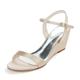 Femme Chaussures de mariage Cadeaux de Saint-Valentin Soirée Soirée Evénement Sandales de mariage Chaussures de mariée Chaussures de demoiselle d'honneur Boucle Semelle compensée Bout ouvert Doux