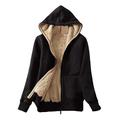 Women's Hoodie Zip Hoodie Sweatshirt Pullover Active Streetwear Sherpa Fleece Zipper Front Pocket Wine Gray Black Plain Casual Hooded Long Sleeve Fleece S M L XL / Fleece lined