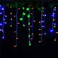 LED Curtain Lights Solar 3x0.5m 4mx0.6m 5x0.8 24V Low Voltage Remote Control Solar Power Plug-in Dual Purpose String Light Thanksgiving Christmas Outdoor Party Garden Decoration Fairy Lights Gypsophila 1 set