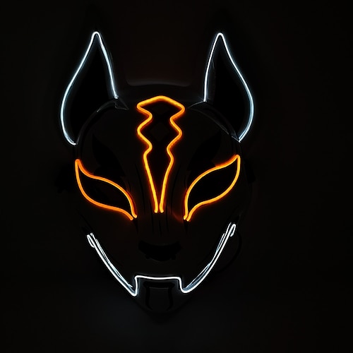 Fasching LED Halloween Maske Maskerade Cosplay leuchtende Maske geeignet für karneval Männer Frauen Kinder Image