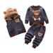 Sweatsuits For Kids Set 3 Piece Boys Girls Outfits Clearance Sales Children s Clothing Winter Children s Clothing Baby Three-piece Set Girls Boys Winter Clothing Suits 1-2