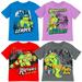 Teenage Mutant Ninja Turtles Leonardo Michelangelo Raphael Toddler Boys 4 Pack T-Shirts Blue/Purple/Orange/Gray 3T