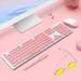 Apmemiss Clearance Wireless Keyboard and Mouse Combo Cute Keyboard Retro Round Keycap Ultra Thin Quiet 2.4GHz Retro Key Board for Laptop Clearance Sale