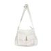 Canvas Messenger Bag Crossbody Shoulder Bag for Men Women Vintage Tote Laptop Bag Large Hobo Bag with Multiple Pockets Off-white