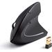2.4G Wireless USB Vertical Ergonomic Mouse with 3 Adjustable DPI Levels 800 / 1200 / 1600 and 5 Side Controls