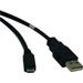 Used Tripp Lite U050-006 USB to Micro-USB Cable - 6 Feet - Black