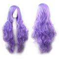 Adbnpza Half Wigs for Light Purple Women Human Hair Wig Bundles Curly Cosplay Costume Wigs Women Long Curl Wavy Red Halloween Party Anime Hair Glueless Closure Wefted Wigs
