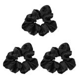 3 Pcs Tiara Womens Hair Accessories Silk Band Scrunchy Headband Rubber Women s Miss