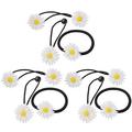 9 Pcs Daisy Hair Accessory Hair Ribbons Girls Headdress Daisy Flower Hair Ties Girls Hair Ties Miss