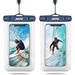 JOTO IPX8 Floating Waterproof Phone Holder Pouch Float Universal Waterproof Case for iPhone 14 13 12 11 Pro Max XS XR 8 7 Galaxy Pixel Up to 7 Cellphone Dry Bag for Beach Cruise -2 Pack Navy