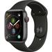 Pre-Owned APPLE WATCH 4 GPS + CELLULAR 44MM ALUM CASE BLACK SPORT BAND- MTUW2LL/A (Fair)