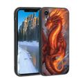 Fiery-dragon-breaths-2 phone case for iPhone XR for Women Men Gifts Soft silicone Style Shockproof - Fiery-dragon-breaths-2 Case for iPhone XR