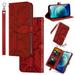 Samsung S20 Ultra Case Galaxy S20 Ultra Wallet Case Magnetic Closure Embossed Tree Premium PU Leather [Kickstand] [Card Slots] [Wrist Strap] Phone Cover For Samsung Galaxy S20 Ultra Red