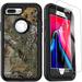 OTTARTAKS iPhone 7 Plus /8 Plus Case with Screen Protector Full Body Rugged Heavy Duty Camo Case for Men Shockproof 3-Layer Defender Protective Case for iPhone 7P/8P/6SP/6P Camouflage