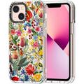 MOSNOVO Compatible with iPhone 13 Case Summer Flower Secret Garden Print for Girl Women [ Buffertech?Impact ] Transparent TPU Bumper Clear Phone Case Cover Designed for iPhone 13 6.1 Inch