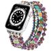 V-Moro Beaded Bracelet Compatible for Apple Watch Band 42-45mm Series Women Fashion Handmade Elastic Stretch Strap