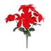 Artificial Red Poinsettia Christmas Flowers Bushes Fake Floral Decorative Ornament for Xâ€™mas Tree Wreath Decor Holiday Decoration Easter Decoration