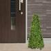 4 Pieces Artificial Boxwood Trees UV Resistant Decorative Buxus Tower Topiary Fake Tree Plant Decoration For Home Garden Indoor Outdoor