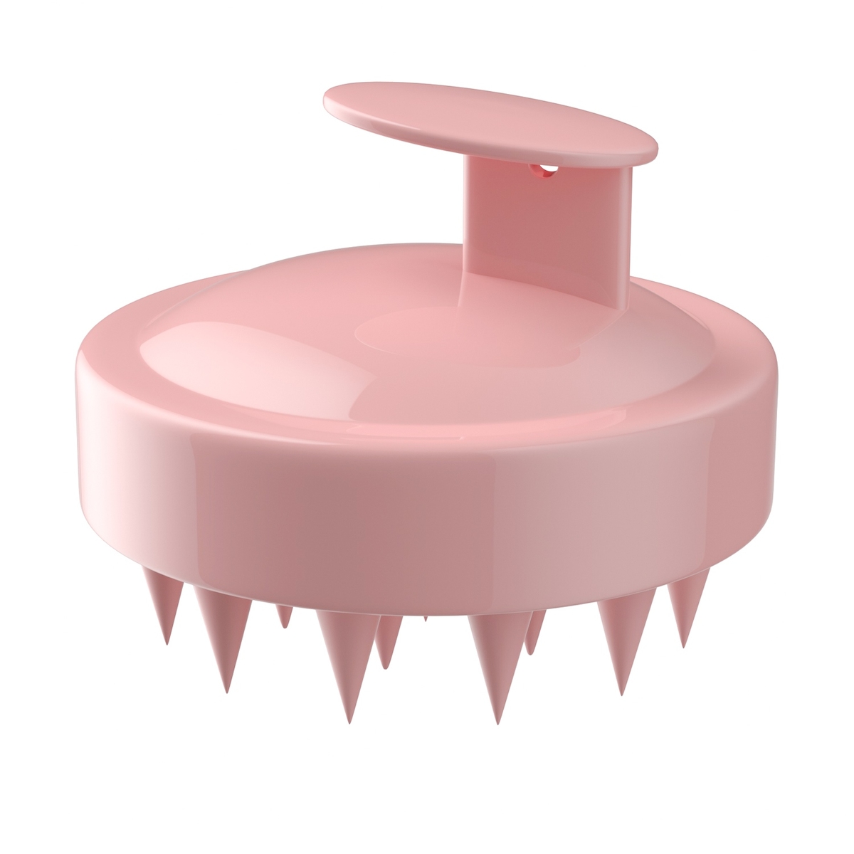 Intirilife Kopfhaut Massagebürste aus Silikon für Nass und Trocken in Pink - 8 x 7 cm - Kopfhautbürste Haarbürste Image