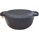 Gusseisen Dutch Oven - 5 Liter - Kochen im Freien - Grillkasserolle aus Gusseisen - Geschenk - Topfset - PFAS frei - Schwarz