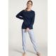 Pyjama CALIDA "Sweet Dreams" Gr. XXS (32/34), blau (peacoat blue) Damen Homewear-Sets Pyjamas