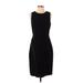 J.Crew Cocktail Dress - Sheath Crew Neck Sleeveless: Black Solid Dresses - Women's Size 4