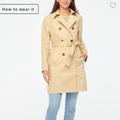 J. Crew Jackets & Coats | J. Crew Khaki Tan Trench Coat Jacket Cotton Size 0 Bo622 New | Color: Tan | Size: 0