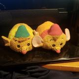 Disney Toys | 2 Cinderella Plushee Mice | Color: Green/Orange | Size: Osbb