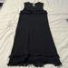 J. Crew Dresses | J. Crew Black Fringe Knit Mid Sleeveless Sweater Dress Medium Boho Casual | Color: Black | Size: Xs