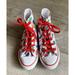 Converse Shoes | Boy's Converse All Star Dinosaur Hi White/Red/Blue Shoes Size 1 | Color: Blue/Red/Tan/White | Size: 1b