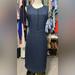 J. Crew Dresses | J.Crew Midi Sheath Dress With Pockets. Navy Blue Sleeveless Size 6. | Color: Blue | Size: 6