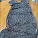 Lularoe Dresses | Lularoe Macy Maxi Dress. V-Neck, Short Sleeves, Splits @ Sides. Size Small. | Color: Black/Gray | Size: S
