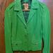 Tory Burch Jackets & Coats | Good Condition Tory Burch Leather Jacket | Color: Green | Size: 8