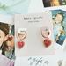 Kate Spade Jewelry | New Kate Spade Spell It Out Heart Huggie Earrings - Rose Gold Red | Color: Gold/Red | Size: Os