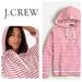 J. Crew Tops | J Crew Wide Sleeved Mariner Cloth Hoodie Sweatshirt Small Striped White Pink | Color: Pink/White | Size: S