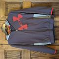 Under Armour Jackets & Coats | Boys M Under Armour Woven Warm Up Jacket | Color: Gray/Red | Size: Mb