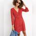 Madewell Dresses | Madewell Wrap-Front Mini Dress In Windswept Floral | Color: Red | Size: 2