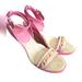 Coach Shoes | Coach Ellette Tattoo Cork Wedge Pink Rose Gold & Cream Size 7b | Color: Cream/Pink | Size: 7