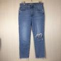 Madewell Jeans | Madewell Women's Distressed "The Perfect Vintage Jean" Blue Denim Jeans Size 28 | Color: Blue | Size: 28