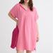 J. Crew Dresses | New J. Crew V-Neck Shirtdress Petite Medium Nwt Soft Gauze Cotton In Tea Rose | Color: Pink | Size: Mp