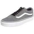 Vans Old Skool VKW66ME, Unisex - Erwachsene Klassische Sneakers, Grau ((Suede) Steel Grey/True White), EU 41 (US 8.5)
