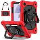 Galaxy Tab A7 Lite Case Compatible with Samsung Galaxy Tab A7 Lite 8.7-Inch 2021 (SM-T225/T220) Sturdy Shockproof Cover,Protective Case W 360 Swivel Kickstand+Hand Strap+Shoulder Strap (Color : Red+B