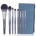 Natural Purple Badger Hair Makeup Brushes Set Professional, Walnut Makeup Brush Set with Case by Luxury ENZO KEN, Cosmetic Brushes Makeup Set, Natural Makeup Brushes, Natural Bristle Makeup Brushes.