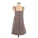 Forever 21 Casual Dress - Mini Square Sleeveless: Gray Dresses - Women's Size Medium