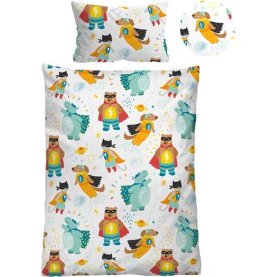 Kinderbettwäsche BIBERNA "Yuna", bunt, B/L: 100cm x 135cm, , Linon, B/L: 40cm x 60cm, Linon, Obermaterial: 100% Baumwolle, Bettwäsche, hautfreundlich, kühlend, mit Reißverschluss, ganzjährig einsetzbar Image