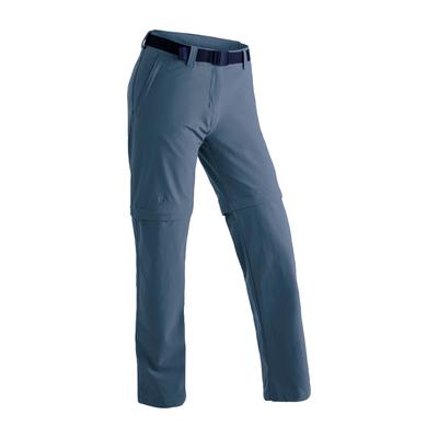 Funktionshose MAIER SPORTS "Nata 2", Damen, Gr. 48, Normalgrößen, blau (jeansblau), 90% Polyamid, 10% Elasthan, Hosen, Damen Wanderhose, zipp-off Outdoor-Hose, 3 Taschen, Regular Fit Image