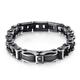 HAODUOO Bracelet Steel Men's Bracelet Rock Personality Diamond Locomotive Chain Creative Jewelry Men's Bracelet (Color : Black, Size : 22x1.5cm)