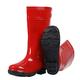 DIOB Wellington Boots for Mens, 39-46 EU Mid Calf Wellies Boots, Thickened PVC Material Waterproof Non-slip Wear-resistant Rain Shoe, Work Utility Footwear for Garden Outdoor- red|| 43 EU